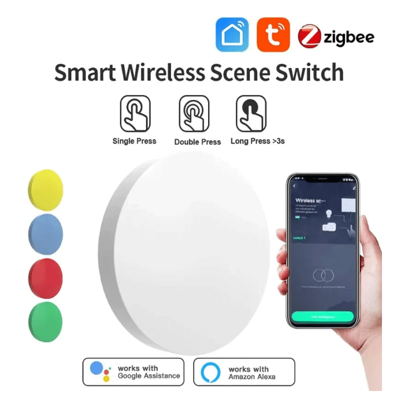 Smart Home Alexa - Inteligentny bezprzewodowy przycisk scen ZigBee Tuya,