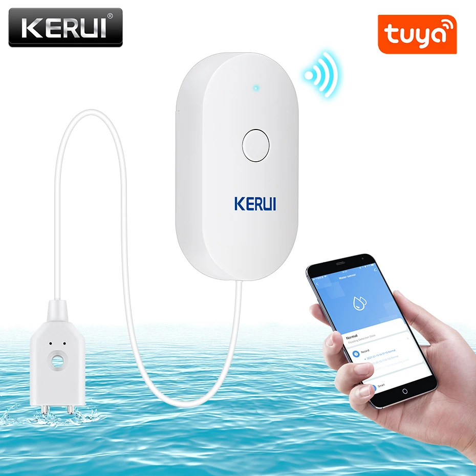 Smart Home Notifications - Czujnik zalania WiFi KERUI Smart Home