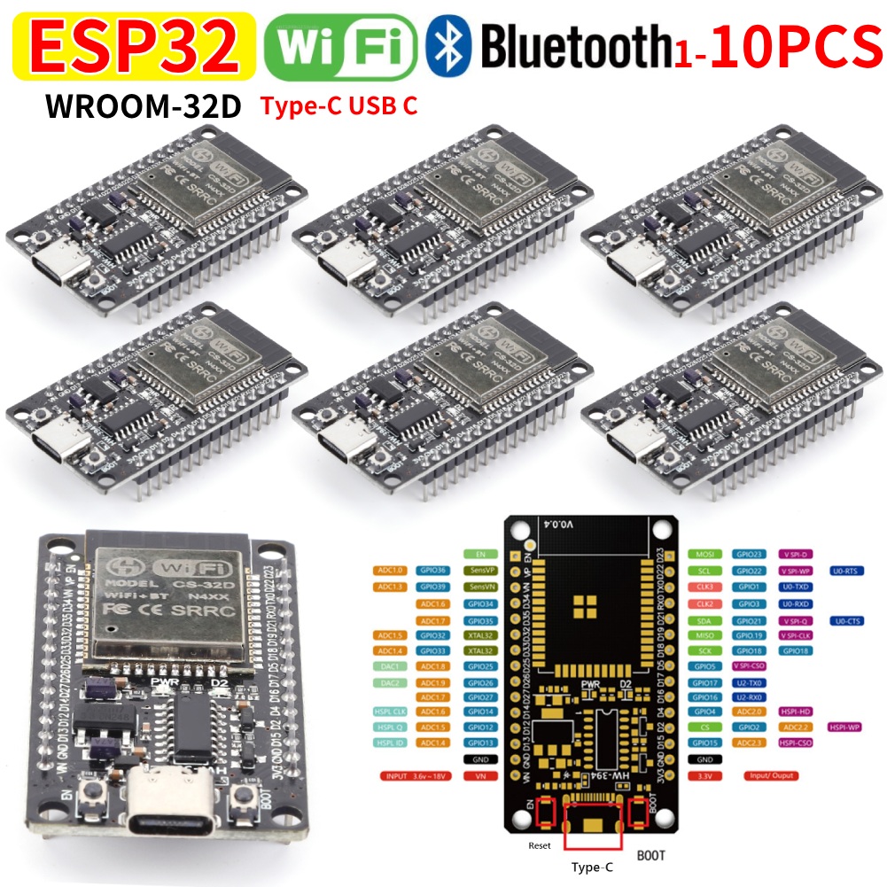 Smart Home Web - Moduł płytki rozwojowej WiFi+Bluetooth ESP32 WROOM-32D,