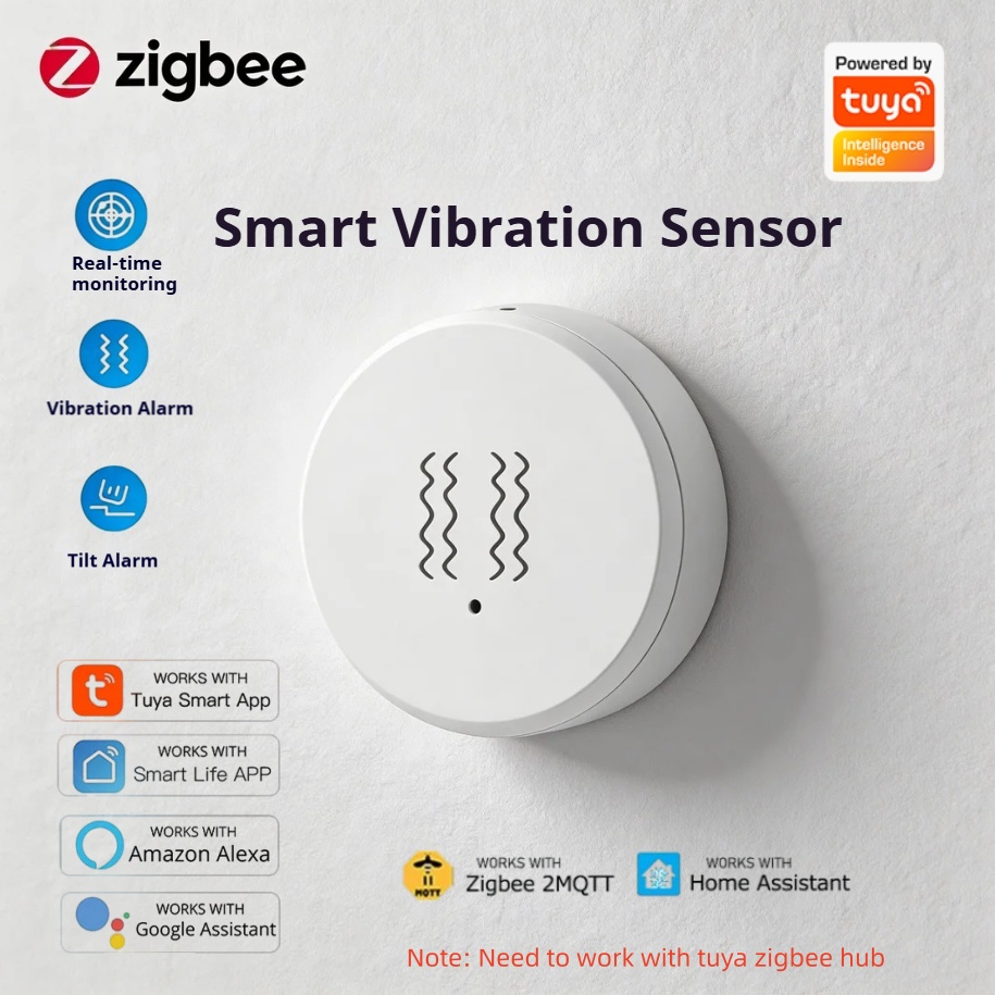 Smart Home Notifications - Czujnik wibracji Tuya Zigbee, alarm w