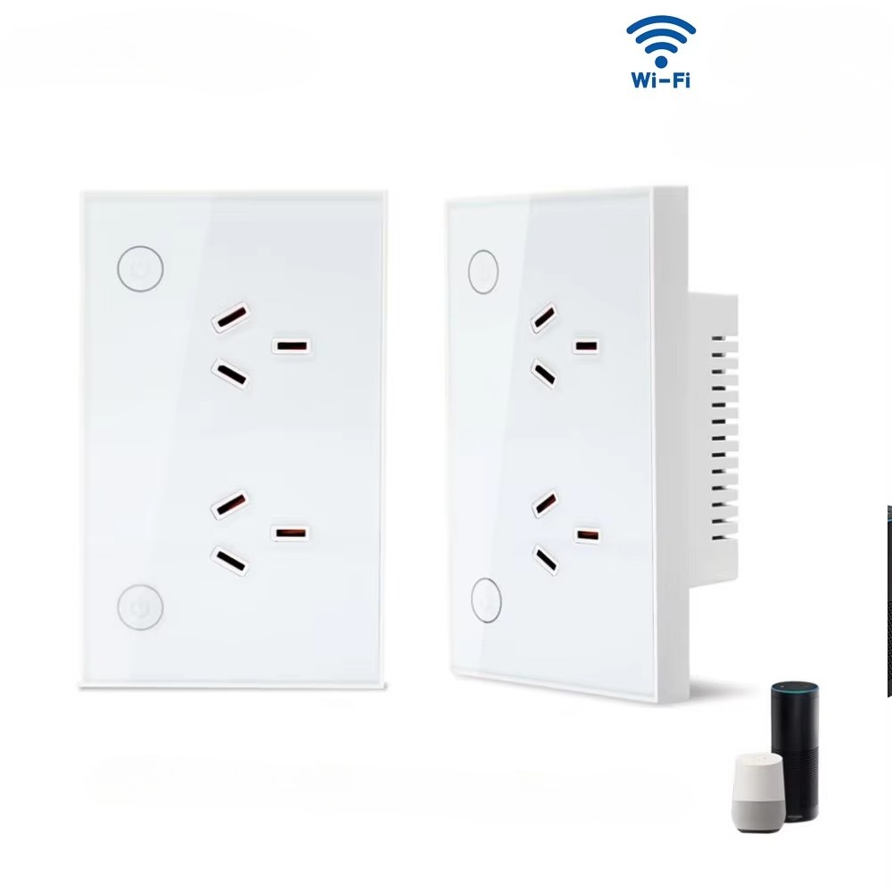 Smart Home Alexa - Inteligentne gniazdko ścienne Zigbee Wi-Fi Matter