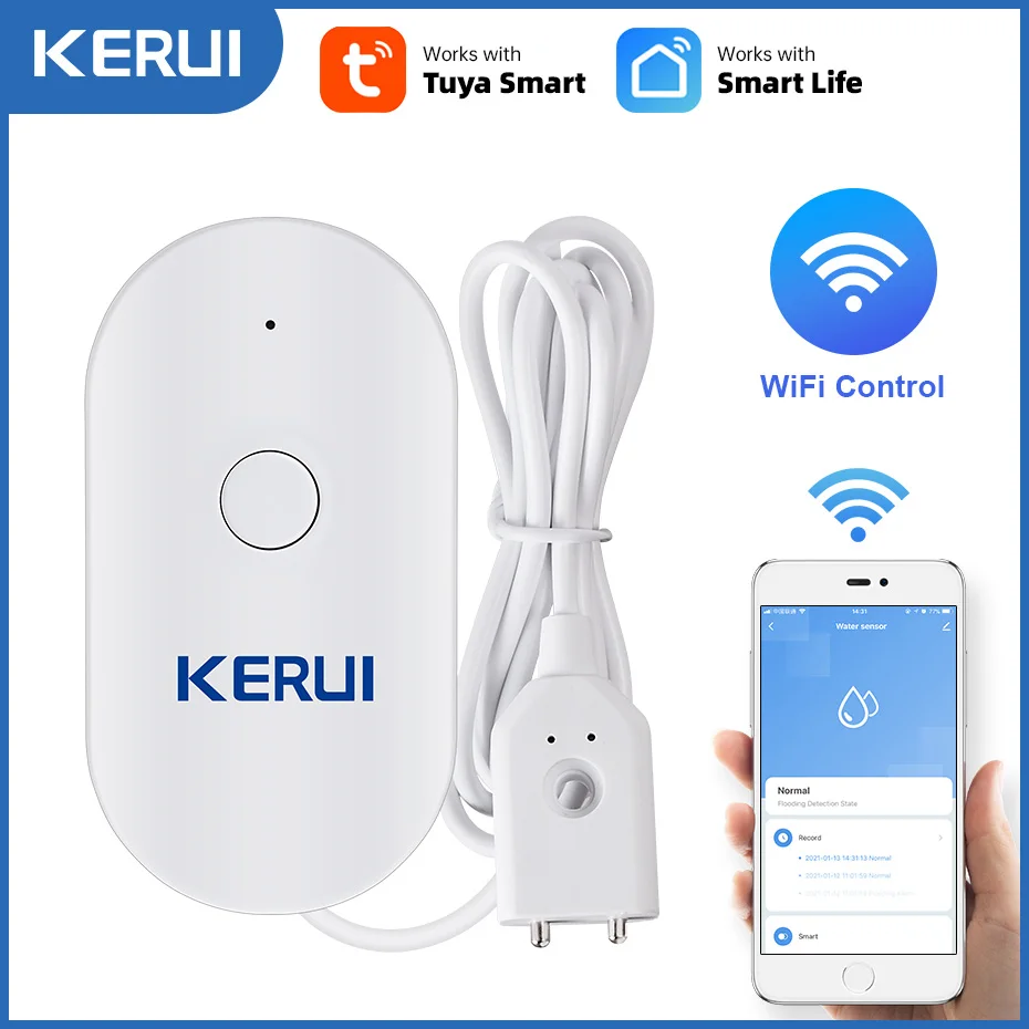 Czujnik zalania WiFi KERUI Sma – Smart Home Notifications recenzja i cena