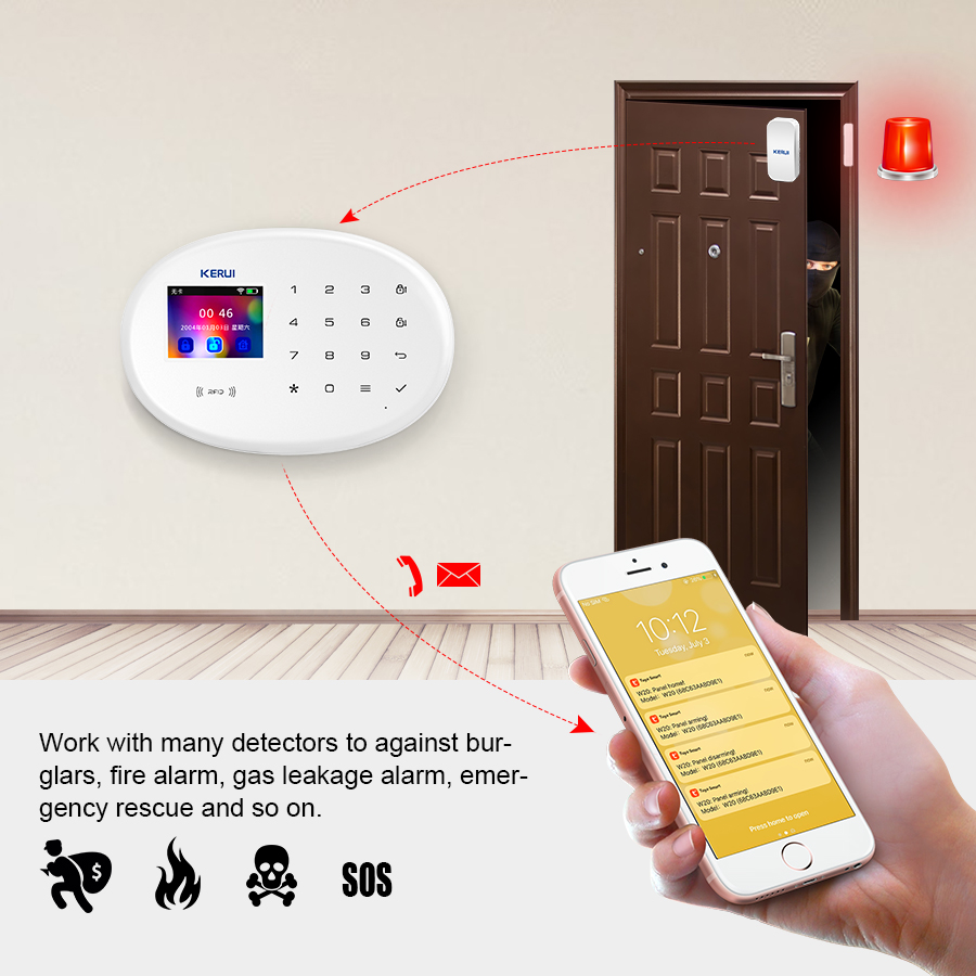 Alarm antykradzieżowy KERUI Tu – Smart Home Notifications recenzja i cena